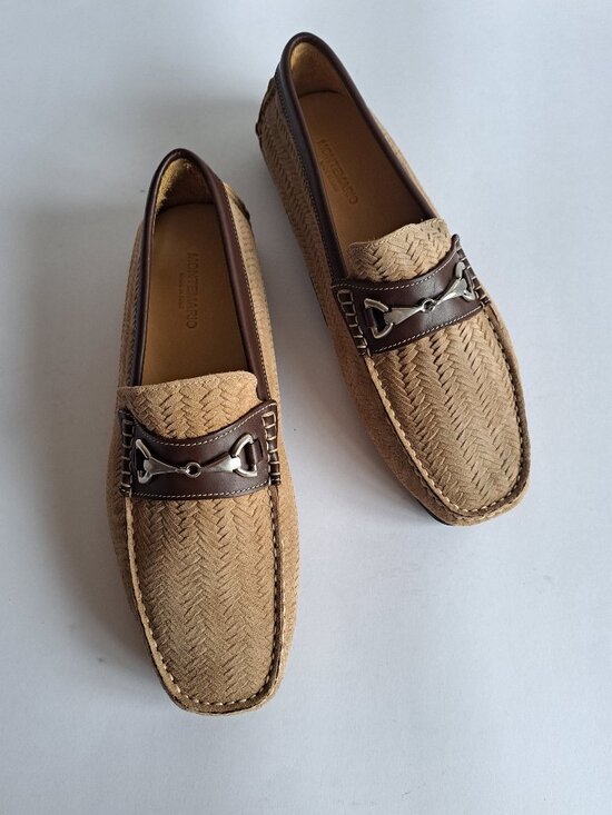 NEW Montemario Brown Suede Leather Slip on Loafers Moccasin main image 14